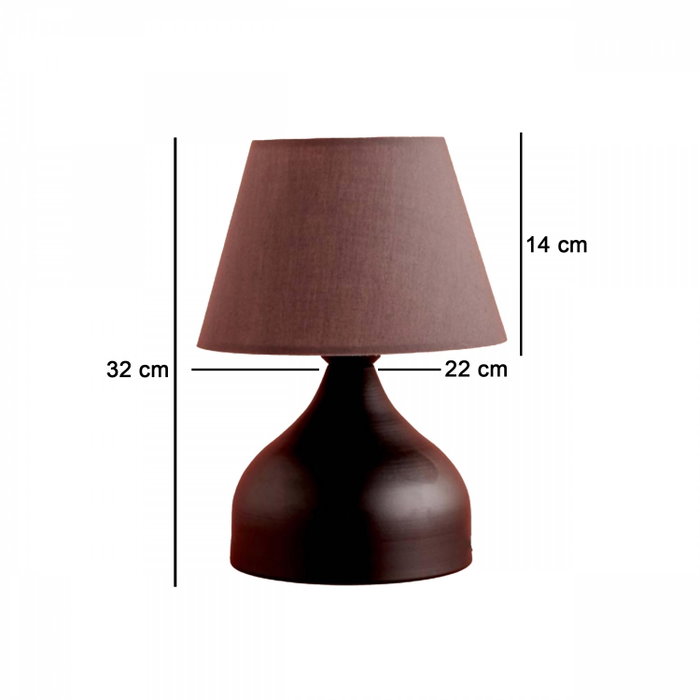 Opviq Lámpara de Mesa AYD-3434 Gris y Negro